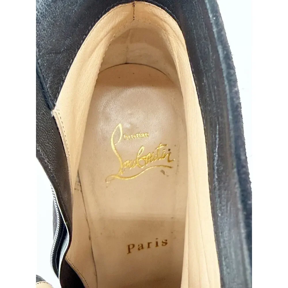 Christian Louboutin Eloise Booty 100 Black Suede Ankle Boots Size 39 EU Box Bag